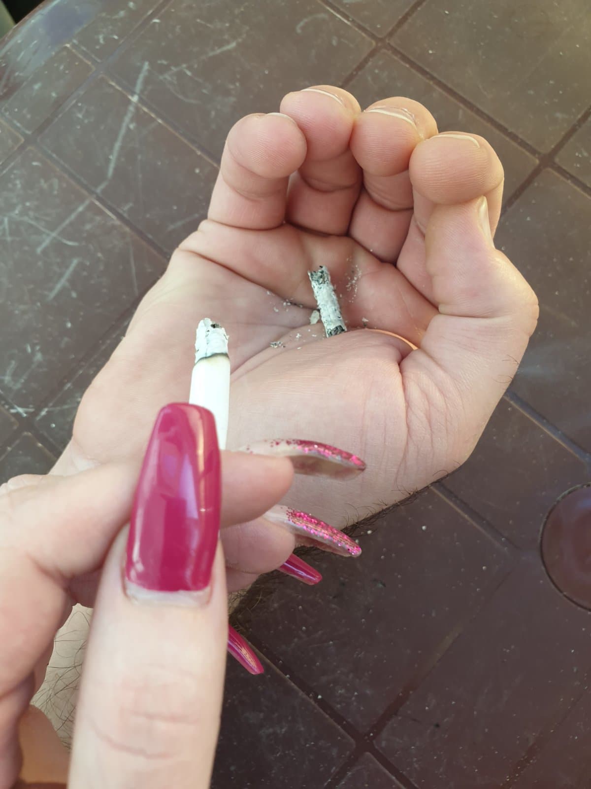 You and my cigarette ash